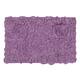 Home Weavers Bellflower Collection Absorbent Cotton Machine Washable Bath Rug 21"x34" - Purple