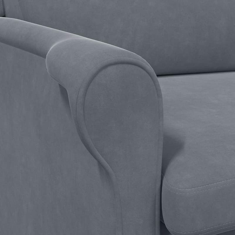 vidaXL Dark Gray Armchair Dark gray/Black Fabric with wood Standard - 29.9 x 37 x 40.2