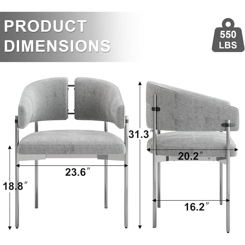 Classic and Luxurious Barrel Dining Chairs with Arms