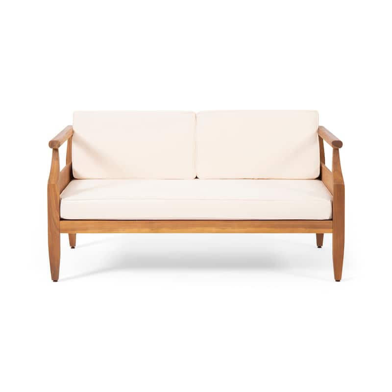 Aston Acacia Wood Outdoor Loveseat Set by Christopher Knight Home