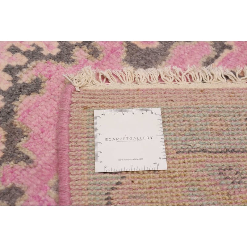 ECARPETGALLERY Hand-knotted Modern Oushak Violet Wool Rug - 2'6 x 9'10