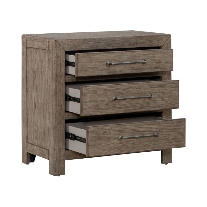 Skyview Lodge Cobblestone Bedroom Nightstand with Charging Station