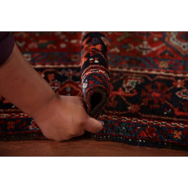 Vegetable Day Antique Geometric Gharajeh Persian Wool Carpet - 4'9" x 6'4"