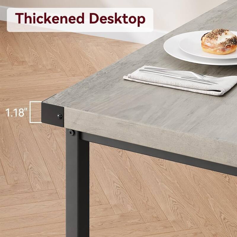 Kitchen Table with Benches, Dining Table Set for 4,Rectangular Dining Table Set for Small Space Apartment Studio