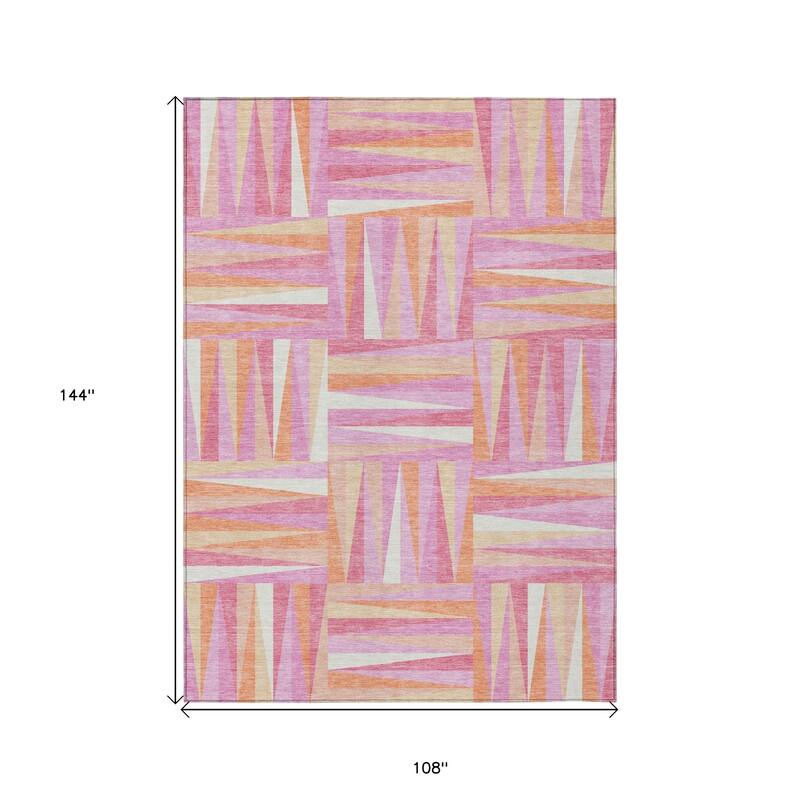 HomeRoots Geometric Transitional Rectangle Outdoor Rug