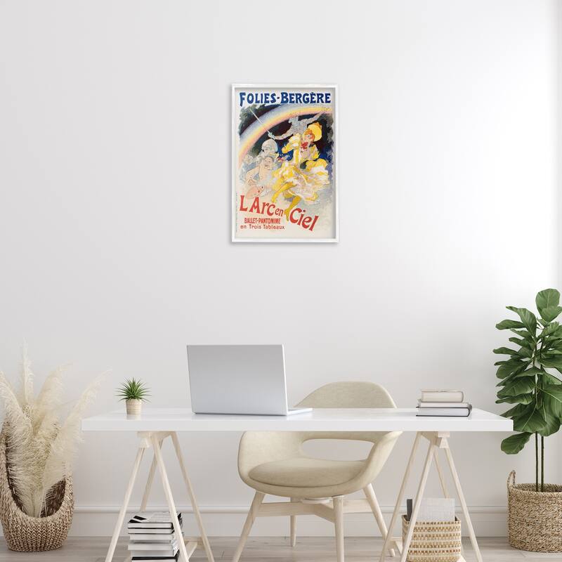 Stupell Vintage Ballet Entertainment Ad Framed Giclee Art Design By Marcus Jules
