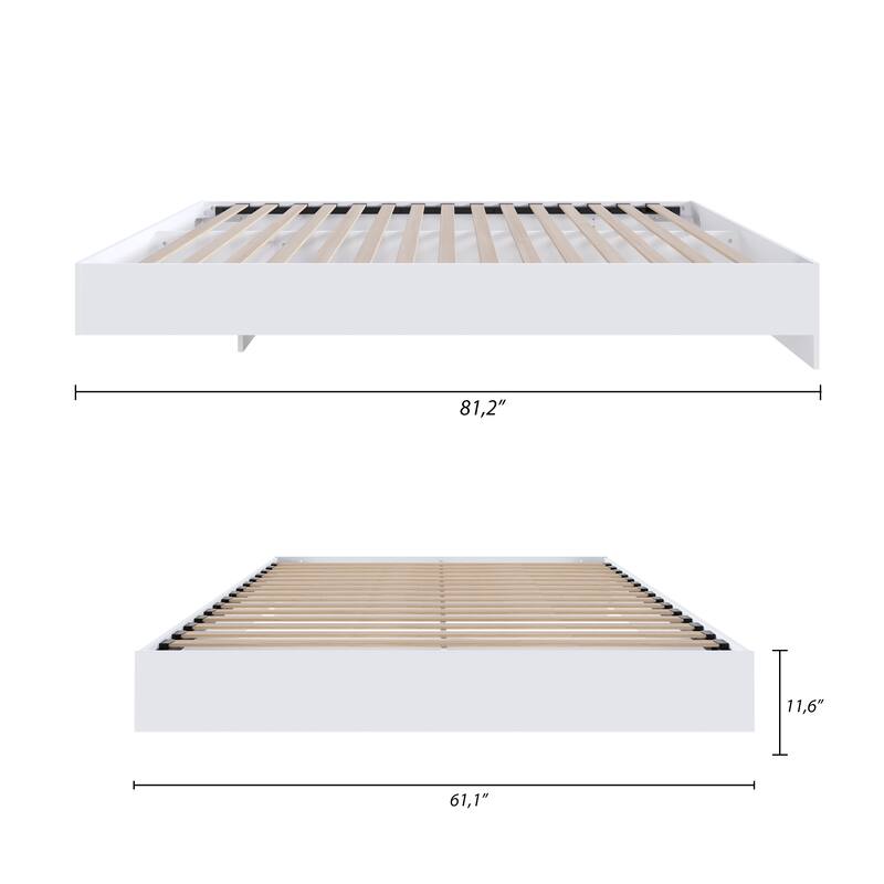 Nexera Platform Bed Frame , White