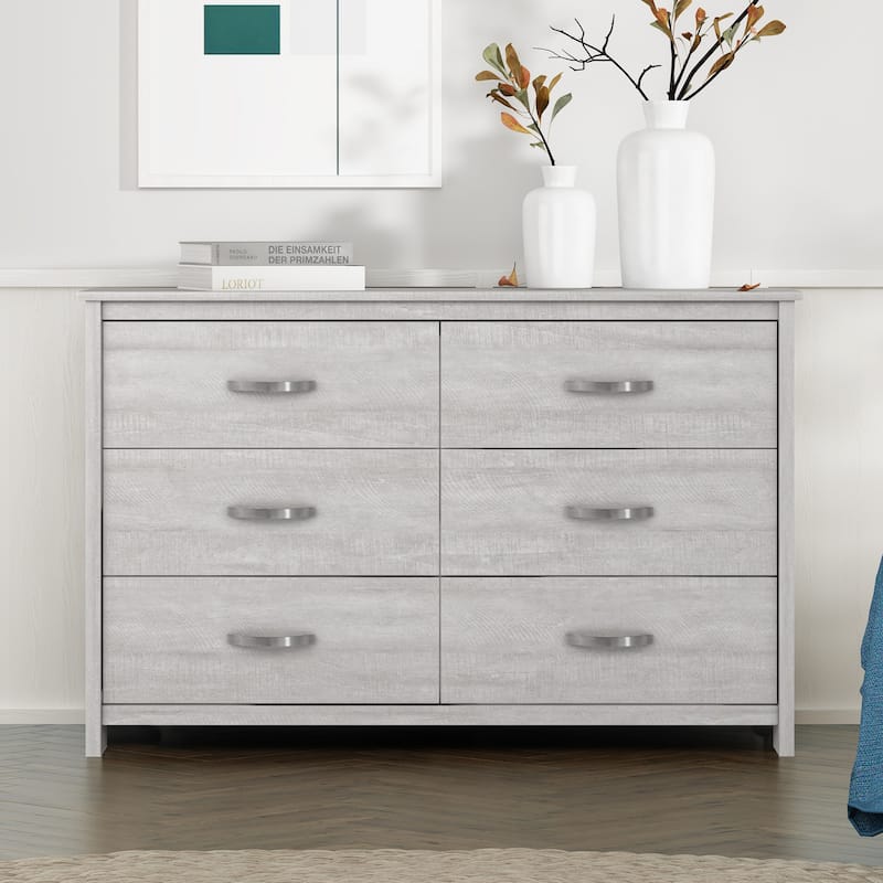Layton 6 Drawer 47.2 in. Wide Dresser (Sturdy, Effortless Assembly with Interlocking Drawers)
