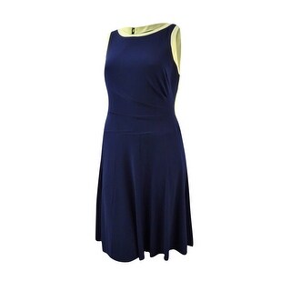 yellow navy dress