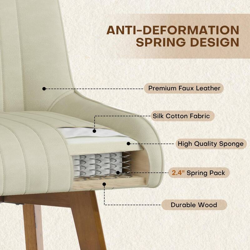 26" Upholstered Counter Height Swivel Bar Stool with Solid Wood Legs - 38.8"H x 20.5"W x 21.7"D