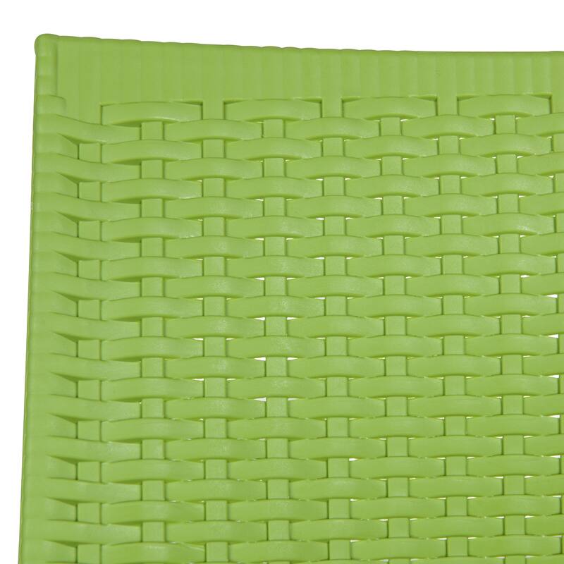 LeisureMod Mace Weave Design Outdoor Patio Armchair (Set of 2)