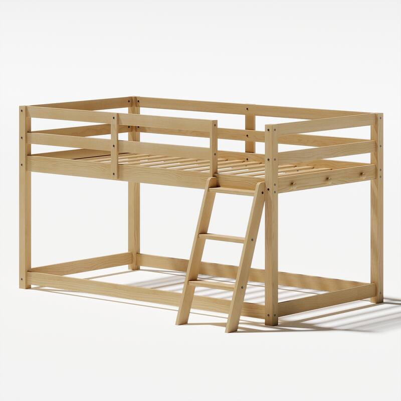 GDF Studio - Arlo Modern Kids Twin Convertible Loft Bed with LED Lighting and Solid Wood Frame
