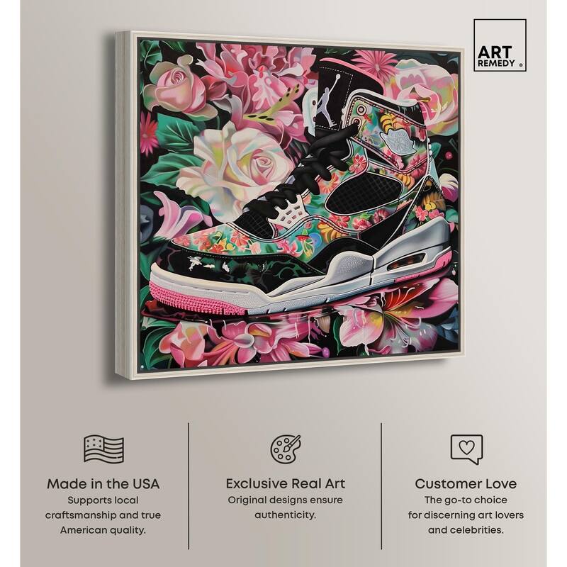 Hidden in Floral Bloom Sneaker Canvas by Art Remedy