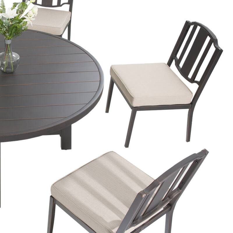 2-Piece Metal Outdoor Dining Chair