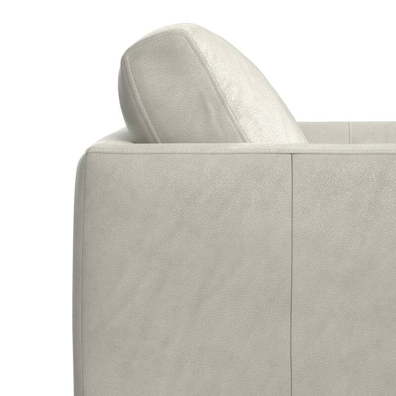 WYNDENHALL Danbury 60 inch Wide Genuine Leather Loveseat Sofa