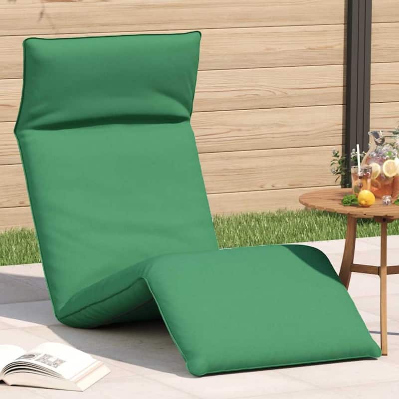 vidaXL Folding Sun lounger Oxford Fabric - Green