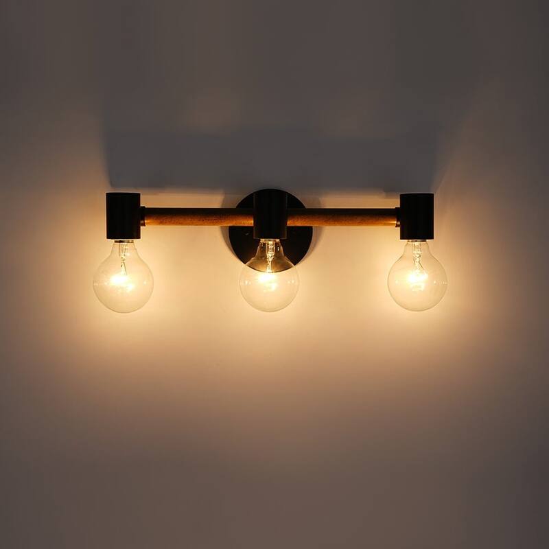 3-Light Industrial Farmhouse Bathroom Vanity Light Wall Sconce - 17.3 Inches