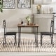 preview thumbnail 8 of 8, Kitchen Dining Room Table Set with 2 Chairs for Small Space, Apartment,Metal Steel Frame