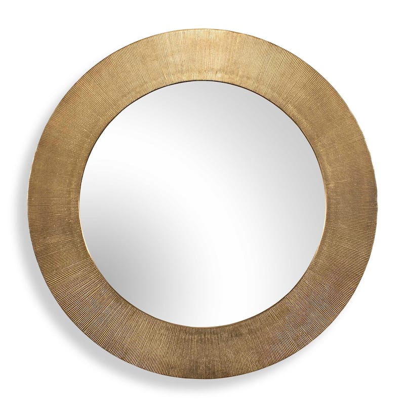Uttermost 08276 Tano 41" Diameter Circular Flat Aluminum Framed Accent - Antique Brass