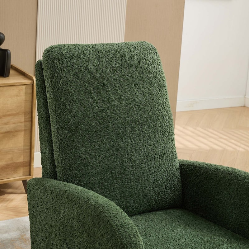 25.4"W High Back Rocking Chair with Retractable Footrest