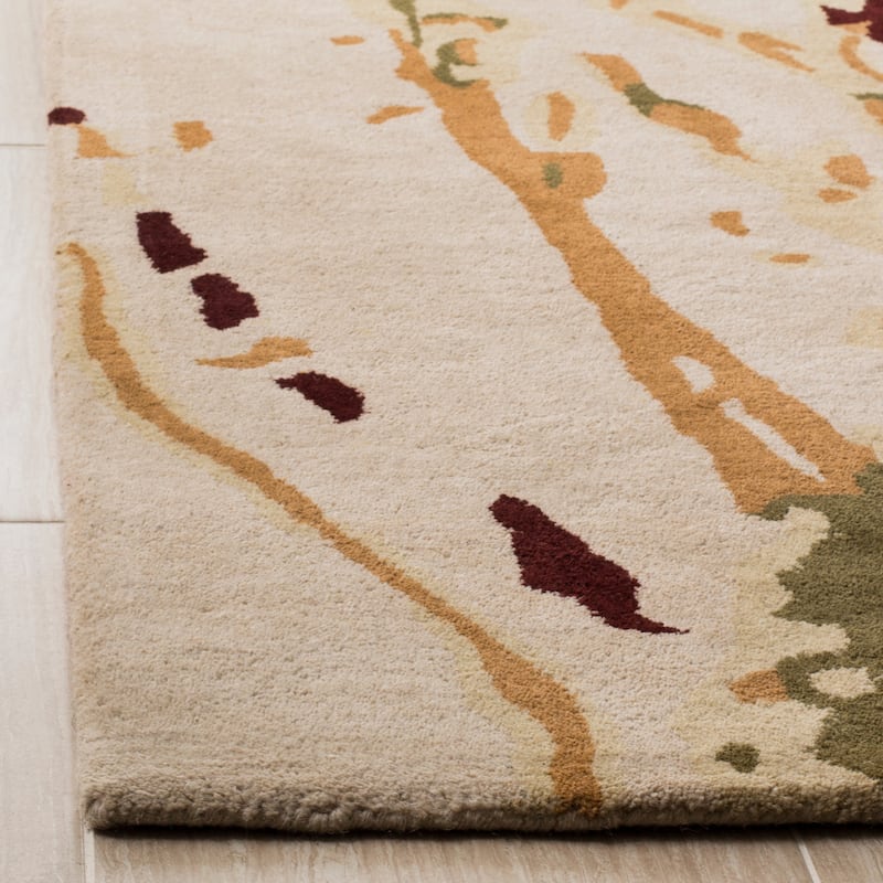 SAFAVIEH Handmade Bella Pavuna Modern Floral Wool Rug
