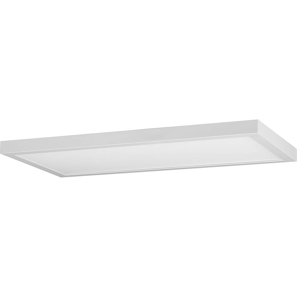 Everlume Collection 1-Light Satin White Modern LED Linear Panel Light - 11.93 in x 23.75 in x 1.242 in