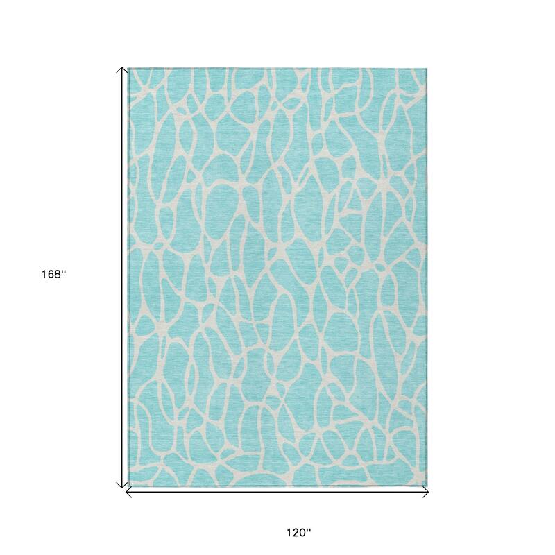 HomeRoots Geometric Transitional Rectangle Outdoor Rug
