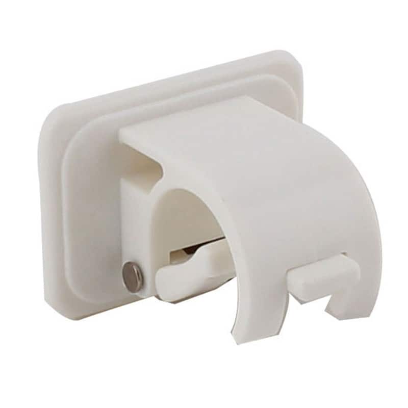 Houseware Plastic Rolling Pin Self Adhesive Wall Hangers Hooks 4 PCS - Silver,White - 1.7" x 1.3" x 1.7"(L*W*H)