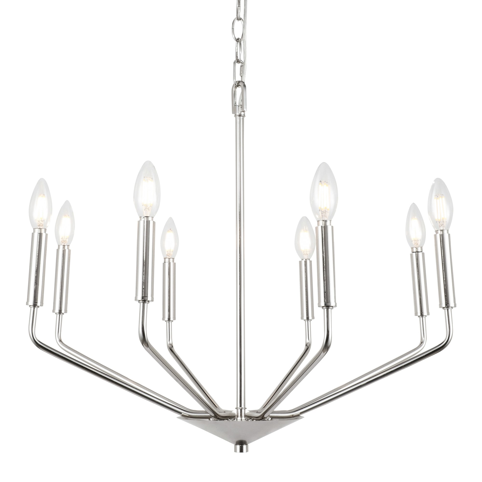 Elegant Lighting Enzo 8 Light 25" Wide Taper Candle Chandelier - Chrome