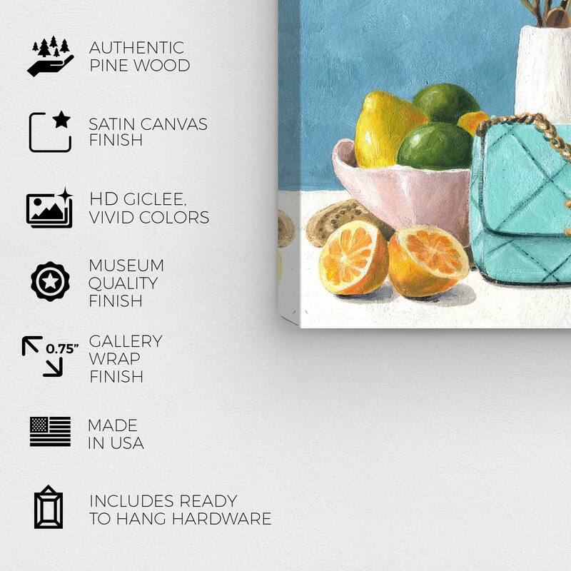 Wynwood Studio Canvas Fashion and Glam Fashion Still Life Love Blue and Light Blue Traditional Wall Art Canvas Print