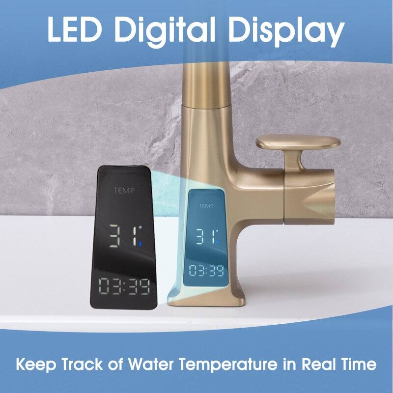 Matte Black Smart Temp 3 Mode Faucet with Pull Down Sprayer​