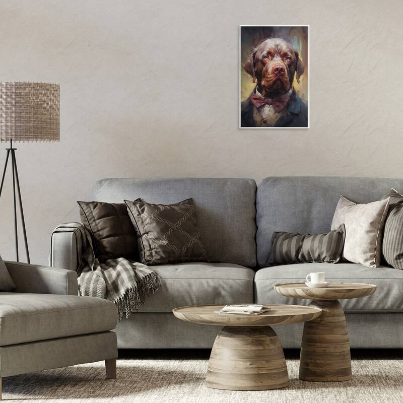 Stupell Dog in Timeless Suit Fashion Wall Plaque Art Design By Wumples