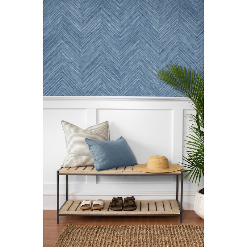 NextWall Chevron Stripe Peel and Stick Wallpaper