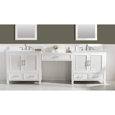 Estate 102" Double Sink Bathroom Vanity Modular Set