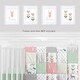 preview thumbnail 2 of 4, Sweet Jojo Designs Coral Mint Grey Woodland Deer Woodsy Collection Wall Decor Art Prints (Set of 4) - Adventure Courage