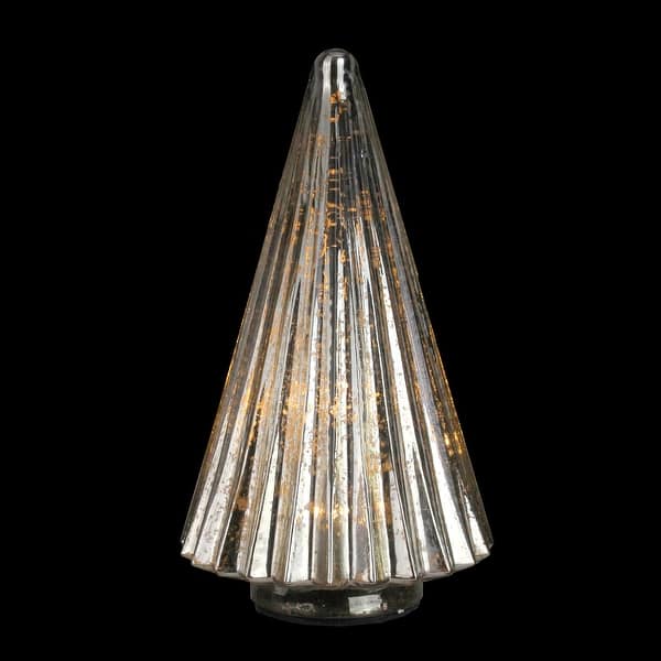 Shop 12 Lighted Yellow Mercury Glass Christmas Tree Tabletop