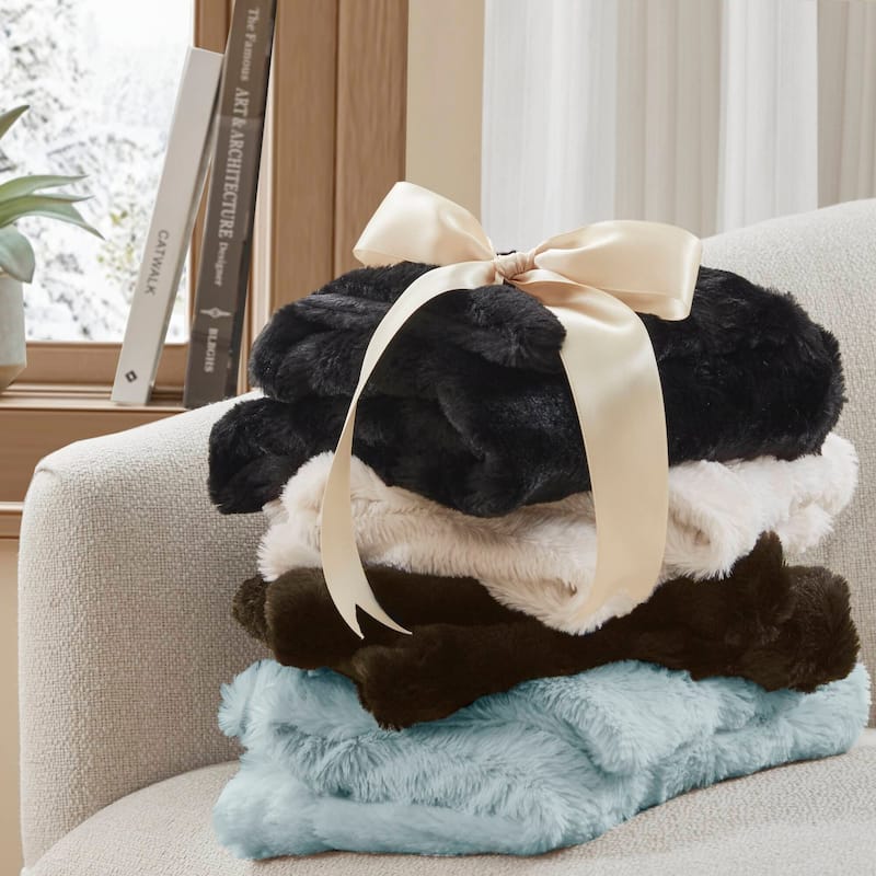 Madison Park York Faux Fur Comforter Mini Set