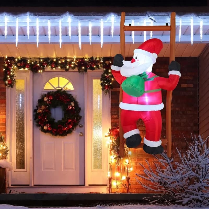 Festive Climbing Santa Inflatable