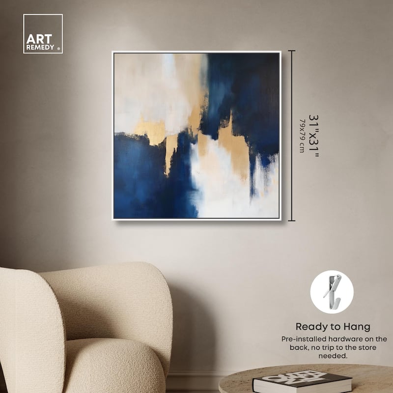 Indigo Aurelian Canvas by Art Remedy