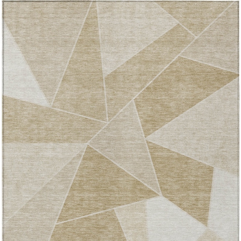HomeRoots Geometric Transitional Rectangle Outdoor Rug
