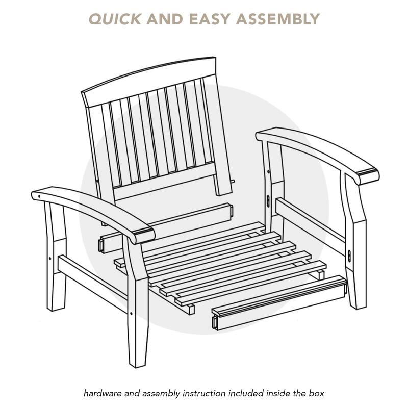 Cambridge Casual Leon 7-piece Teak Patio Conversation Set