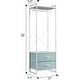 preview thumbnail 2 of 3, Clothing Rack with 2 Drawers - Tall Closet Stand Dresser for Bedroom
