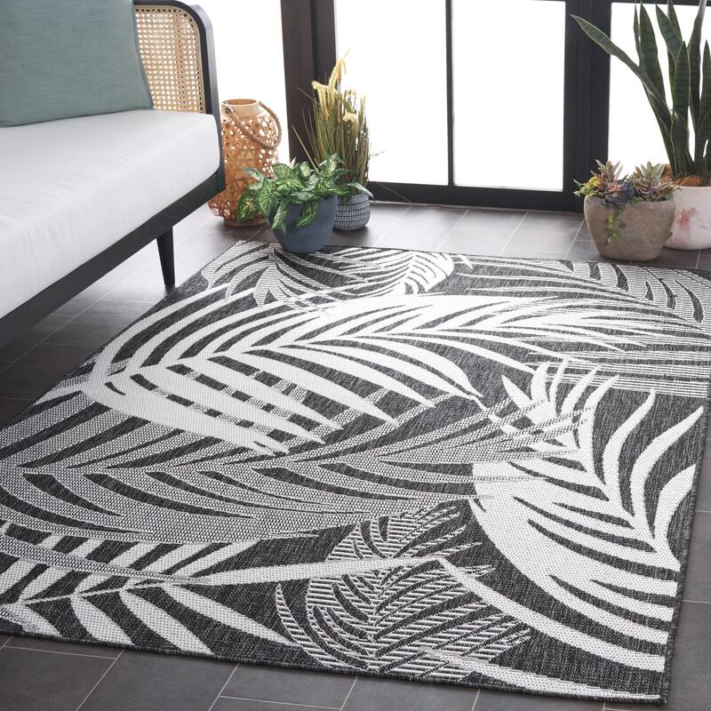 SAFAVIEH Beach House Nassrin Transitional Rug - 9' x 12' - Charcoal/Ivory
