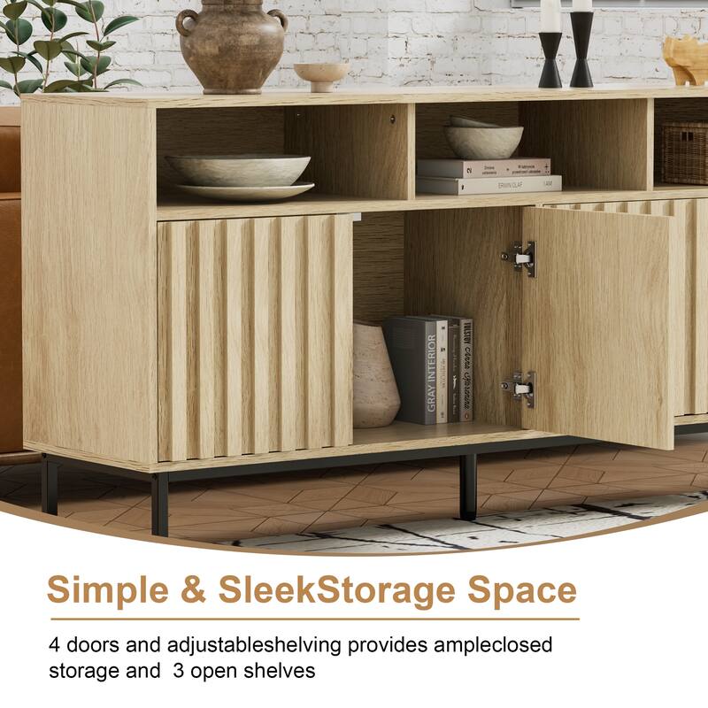 Sideboard Kitchen Buffet Coffee Bar Cabinet Storage Cabinet Server Table Mid Century