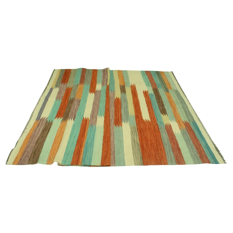 Winchester Flatweave Adron Rust/Ivory Rug - 6'4" x 9'8"