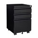 Mobile File Cabinet with Lock, Vertical 3 Drawer Filing Cabinet ...