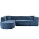 preview thumbnail 22 of 41, Roomfitters Modern Sectional Sofa with Curved Design, Luxurious Chenille Fabric, Two Throw Pillows, L-Shaped Modular Couch