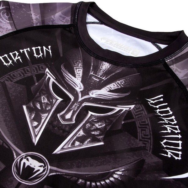 Venum Gladiator Short Sleeve Rashguard Black//White