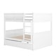 preview thumbnail 15 of 48, Elegant Full Over Full Bunk Bed, Twin Size Trundle with Removable Casters, Split into Two Separate Beds, Space-saving, Gray