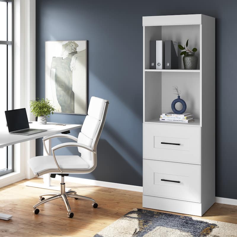 Edge 25W Closet Organizer with Drawers by Bestar - White